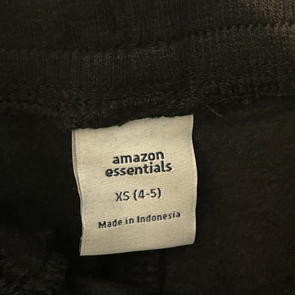 Amazon Essential Boys XS 4-5 Years Black Fleece Jogger Sweatpants - Picture 7 of 13